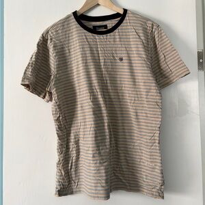 Striped Beige and Black Men’s Shirt